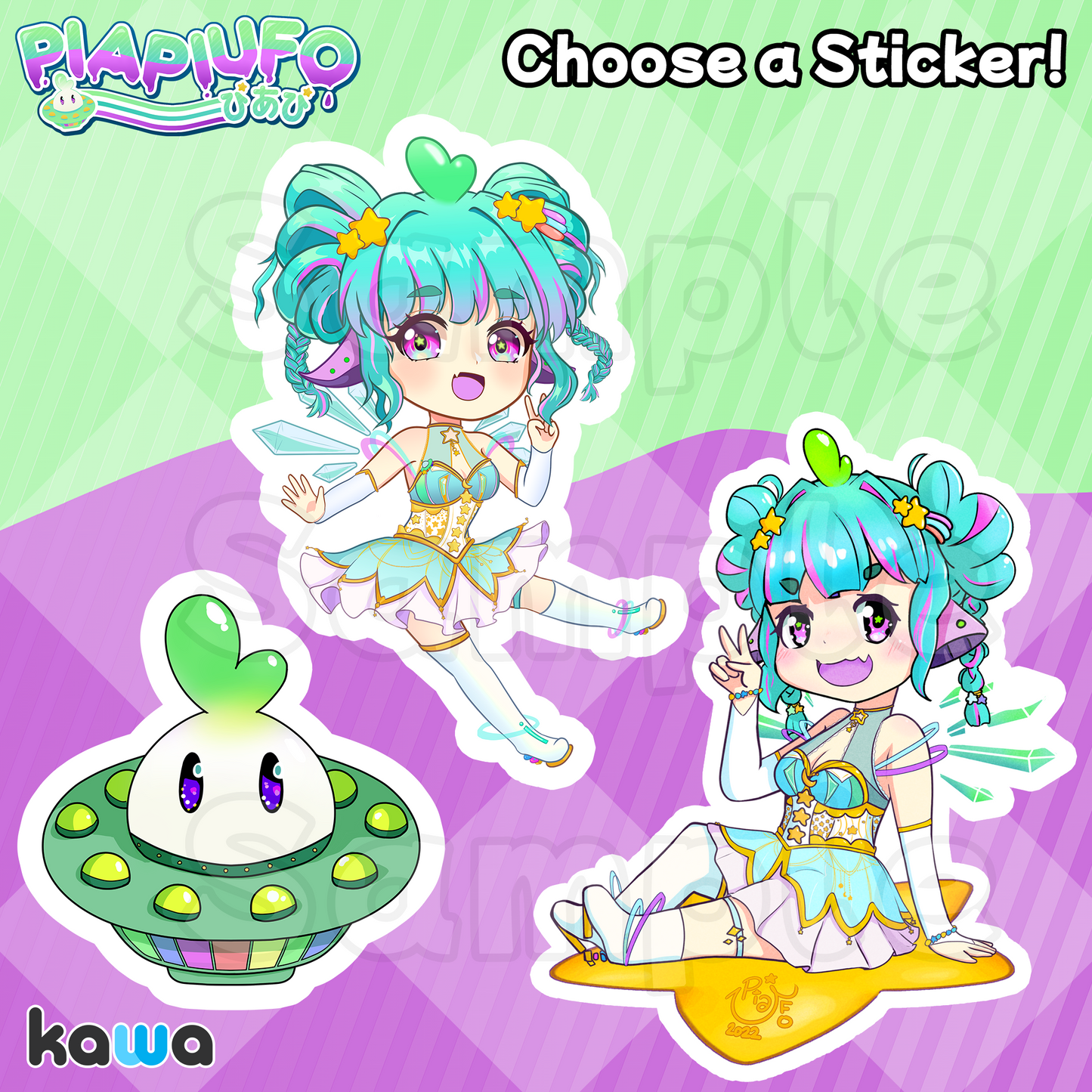 PiaPi UFO : Sticker pack
