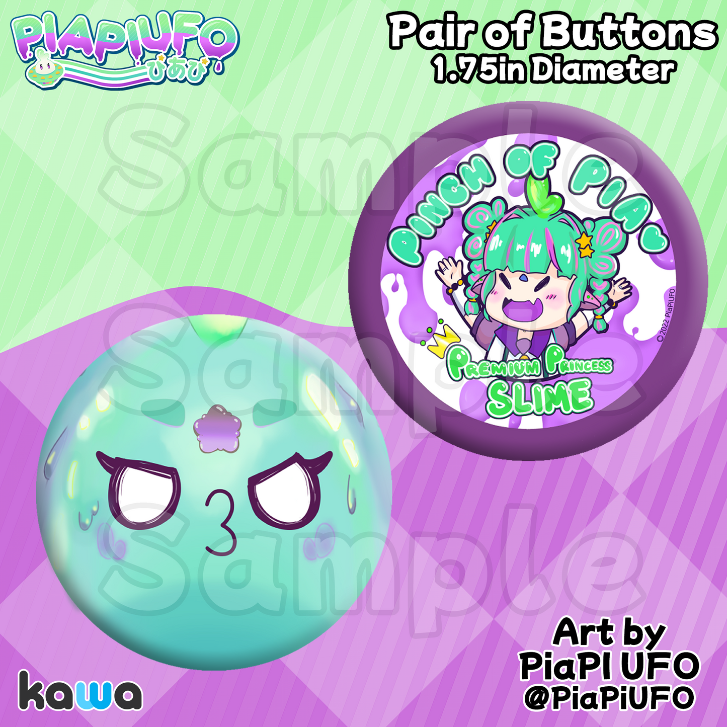 PiaPi UFO - Pair of Buttons