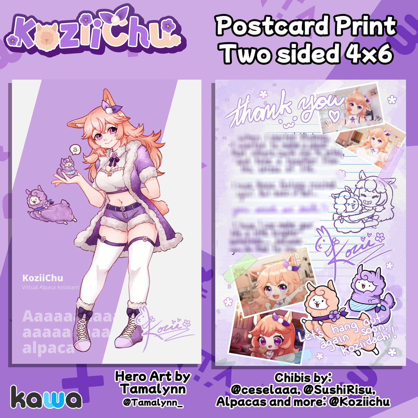 Koziichu : 4x6 Postcard Print