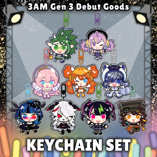 3 AM : Chibbers Keychain Full Set