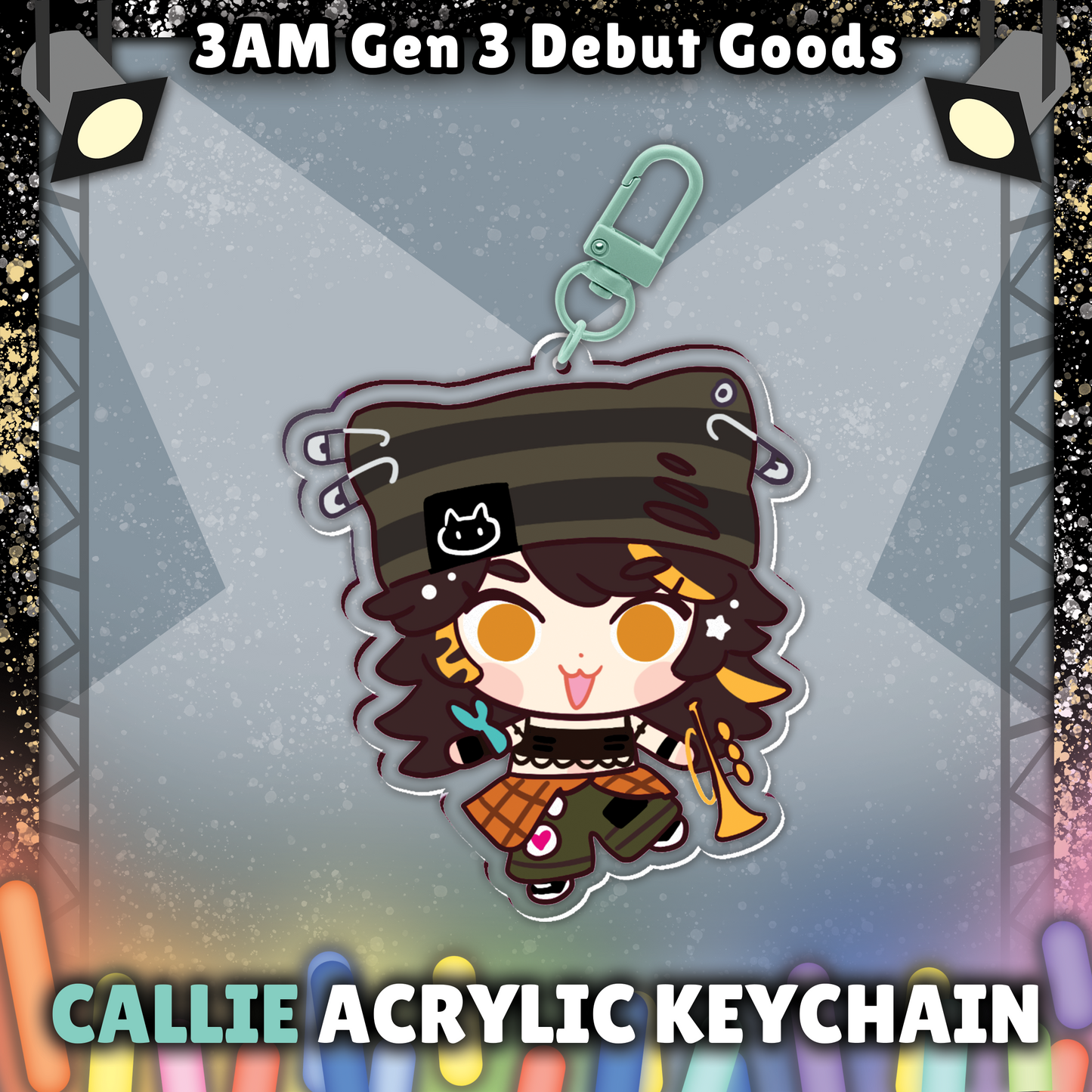 3 AM : RockStar Callie Chibbers Keychain
