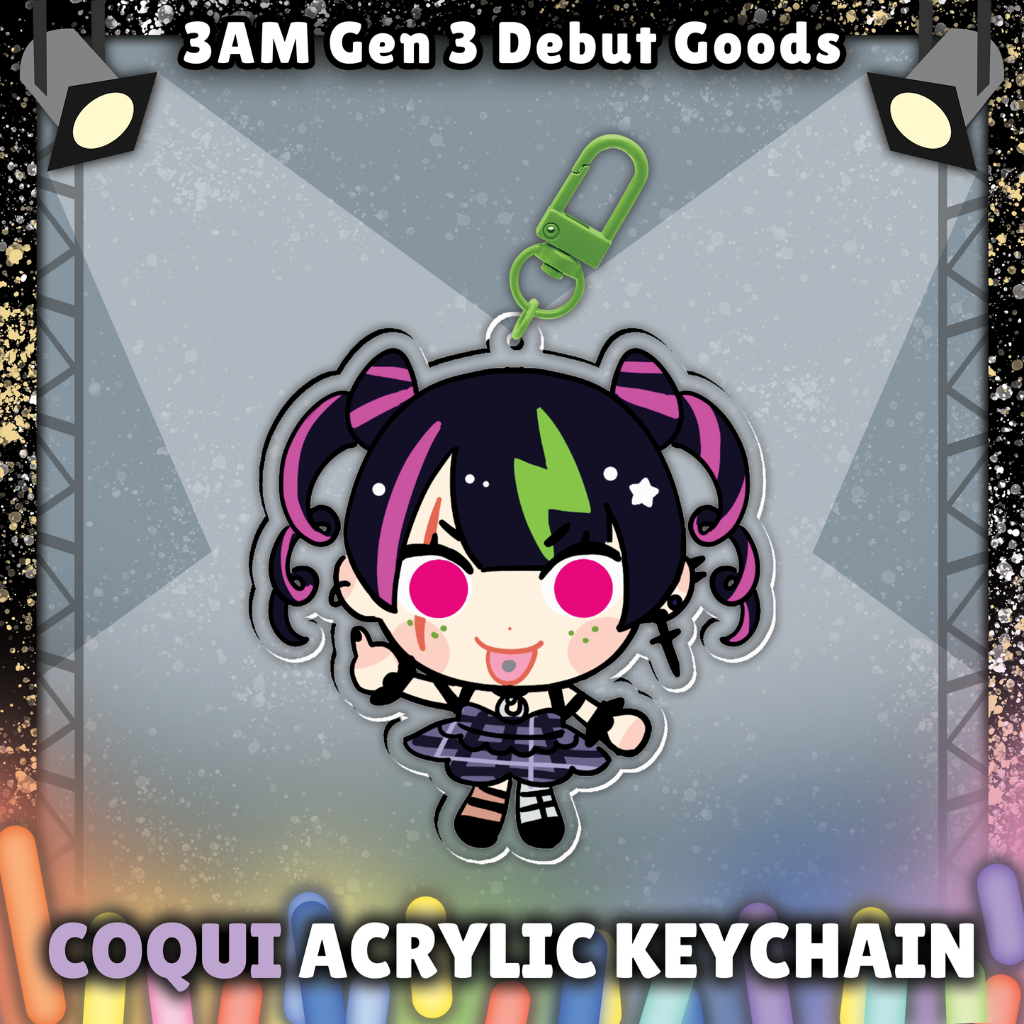 3 AM : RockStar Coqui Chibbers Keychain