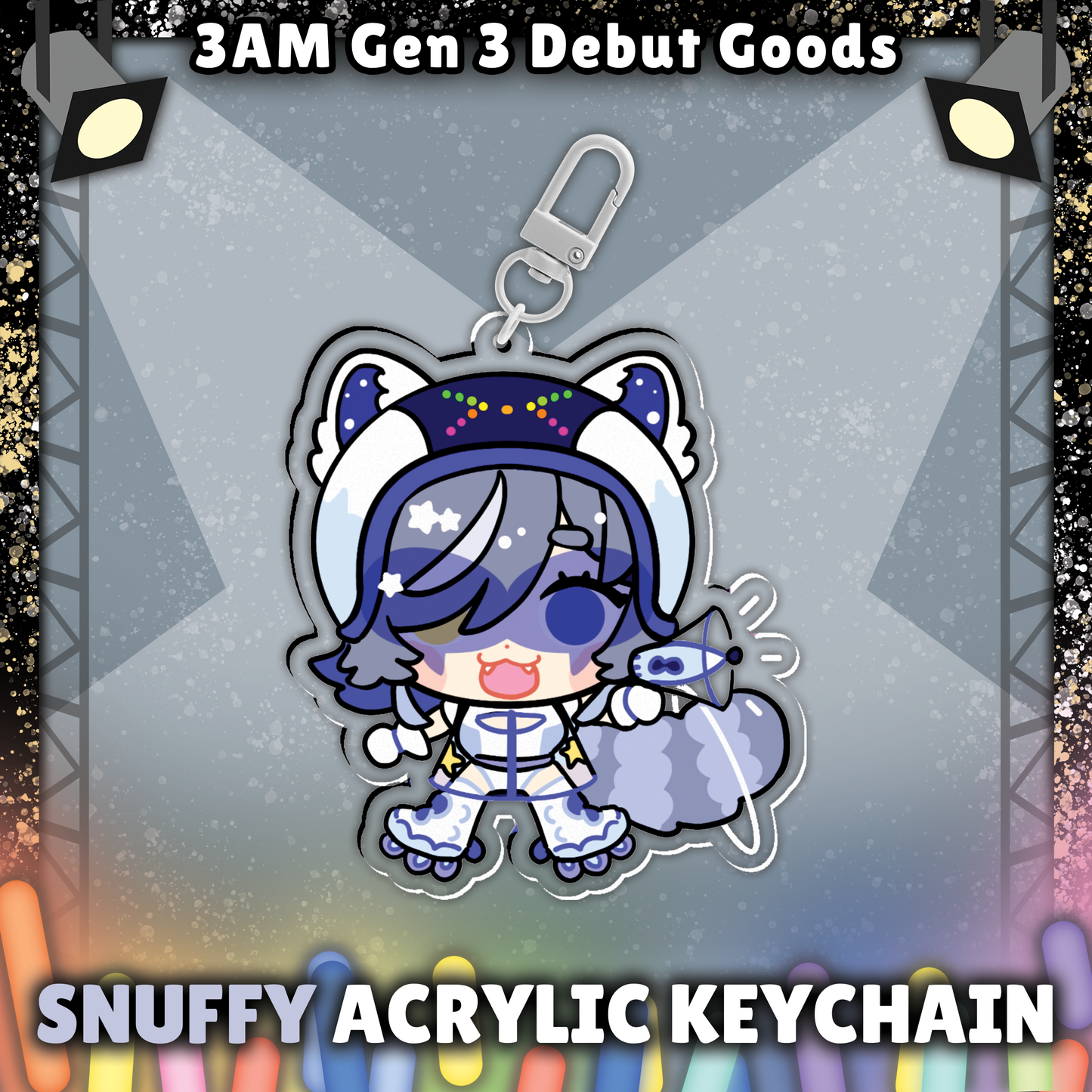 3 AM : RockStar Snuffy Chibbers Keychain