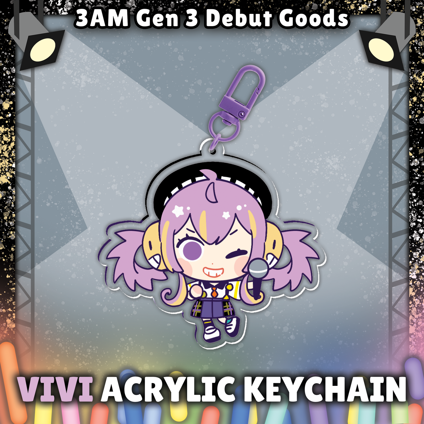 3 AM : RockStar Vivi Chibbers Keychain