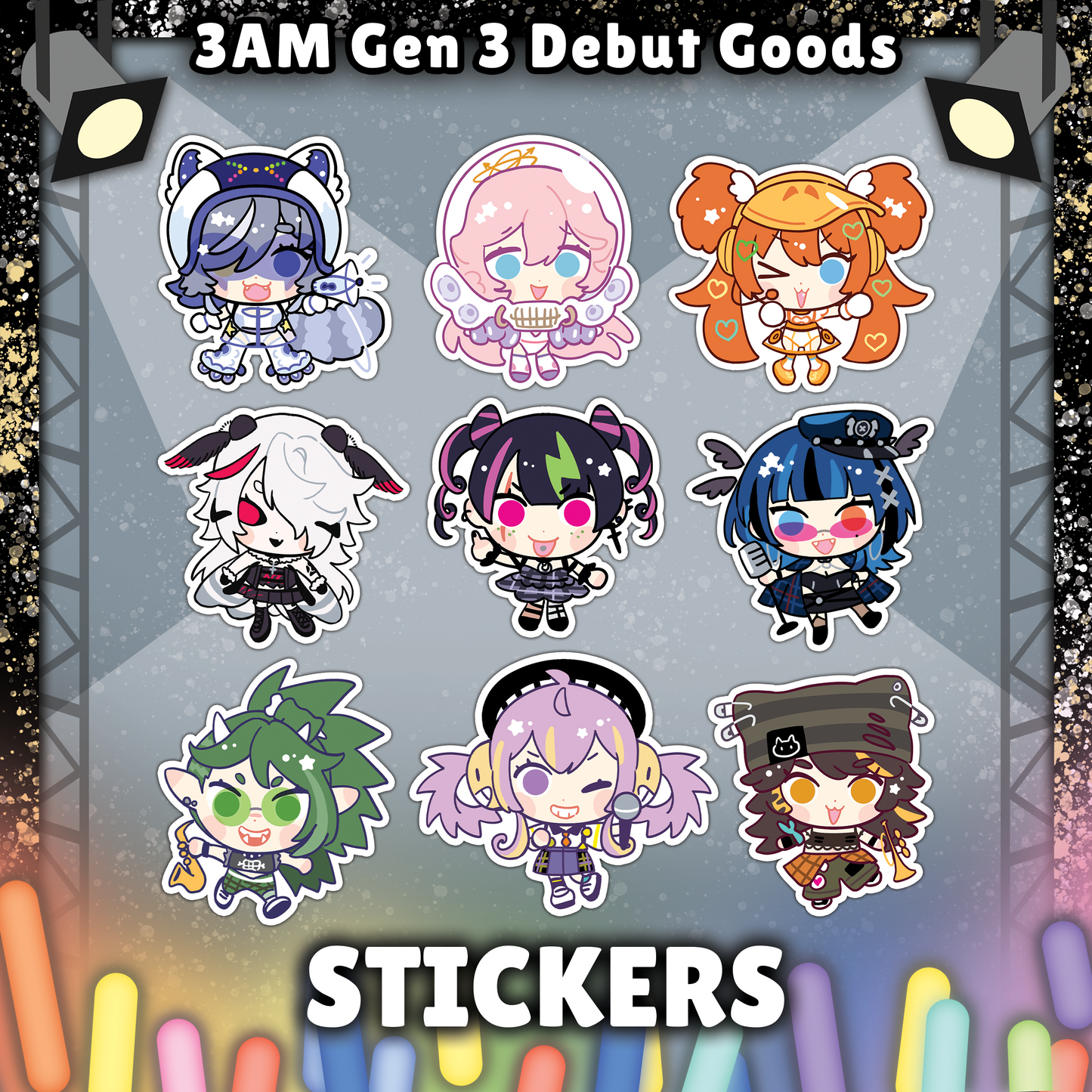 3 AM : Chibbers Stickers