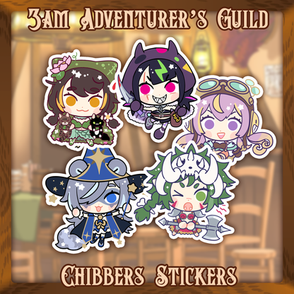 3 AM : Adventurer's Guild Chibbers Stickers