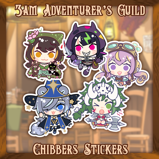 3 AM : Adventurer's Guild Chibbers Stickers