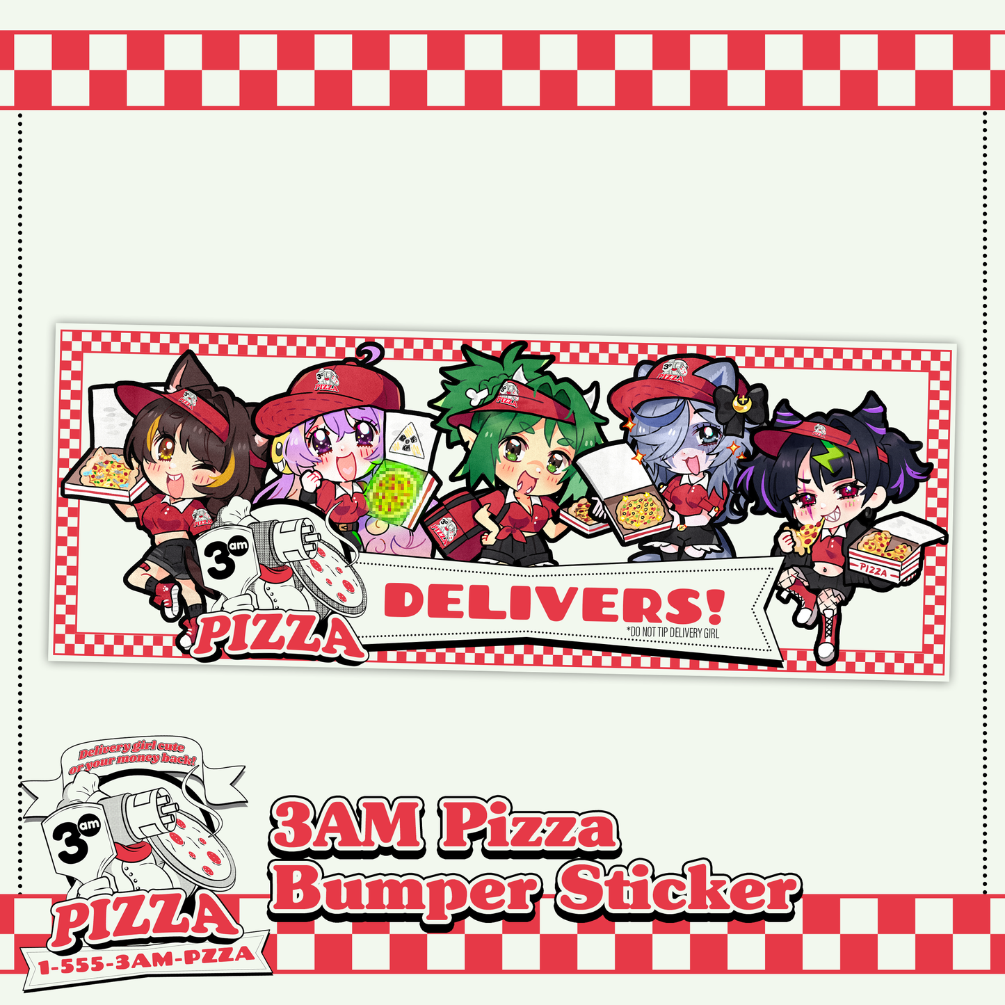 3AM : Pizza Sticker Set