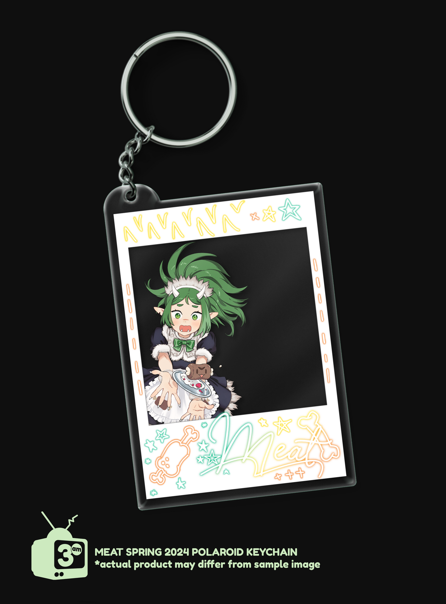 3AM : Meat Maid Polaroid Keychain