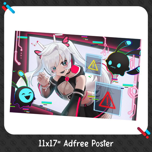 Adfree : 11x17" Poster Print
