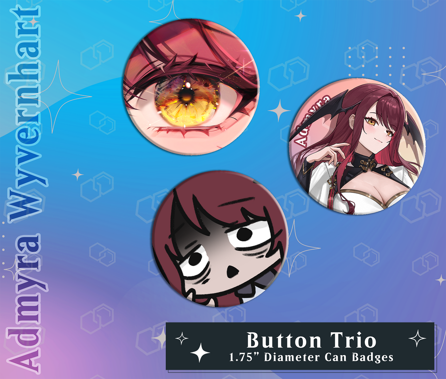 Admyra Wyvernhart : Button Trio