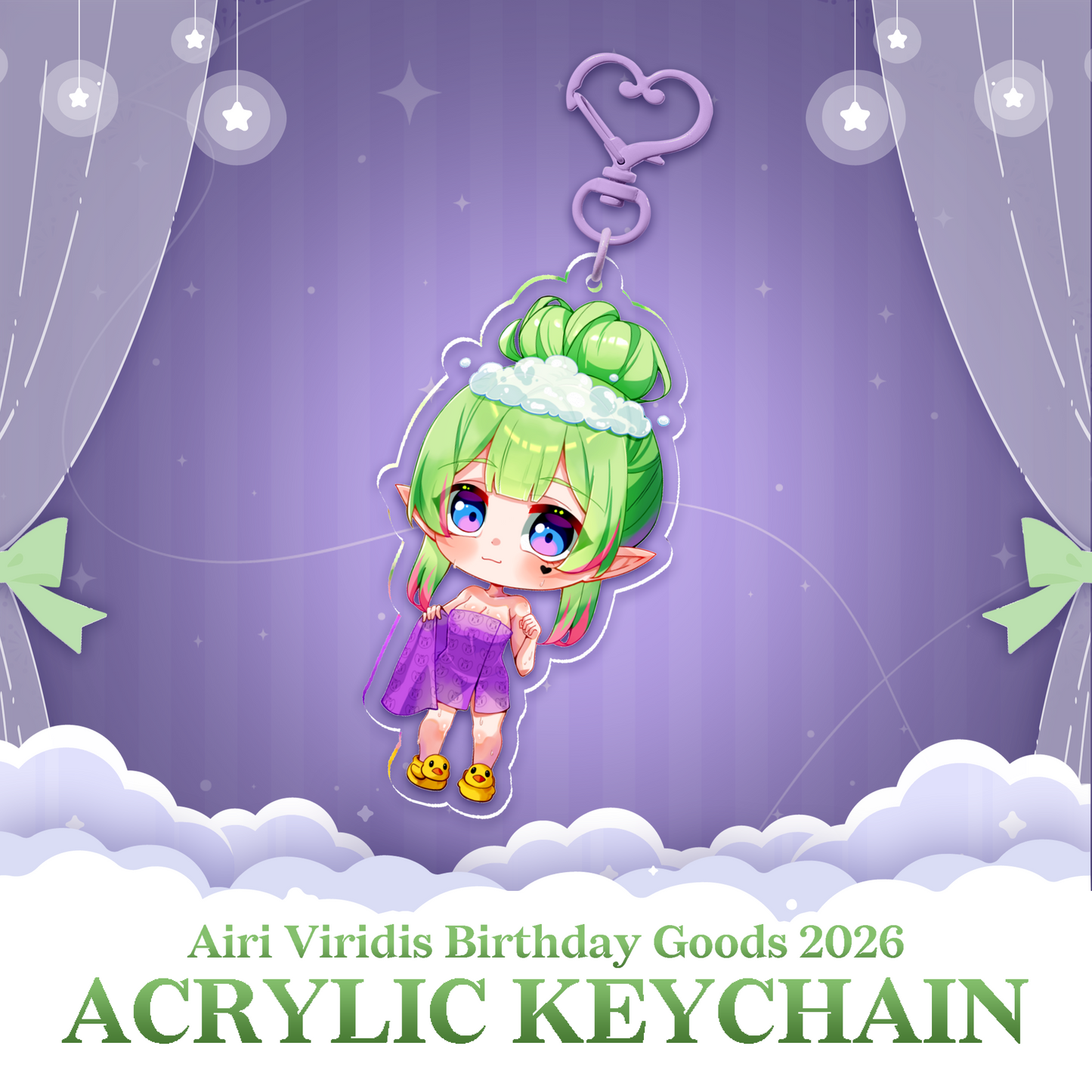 Airi Viridis : Birthday Keychain