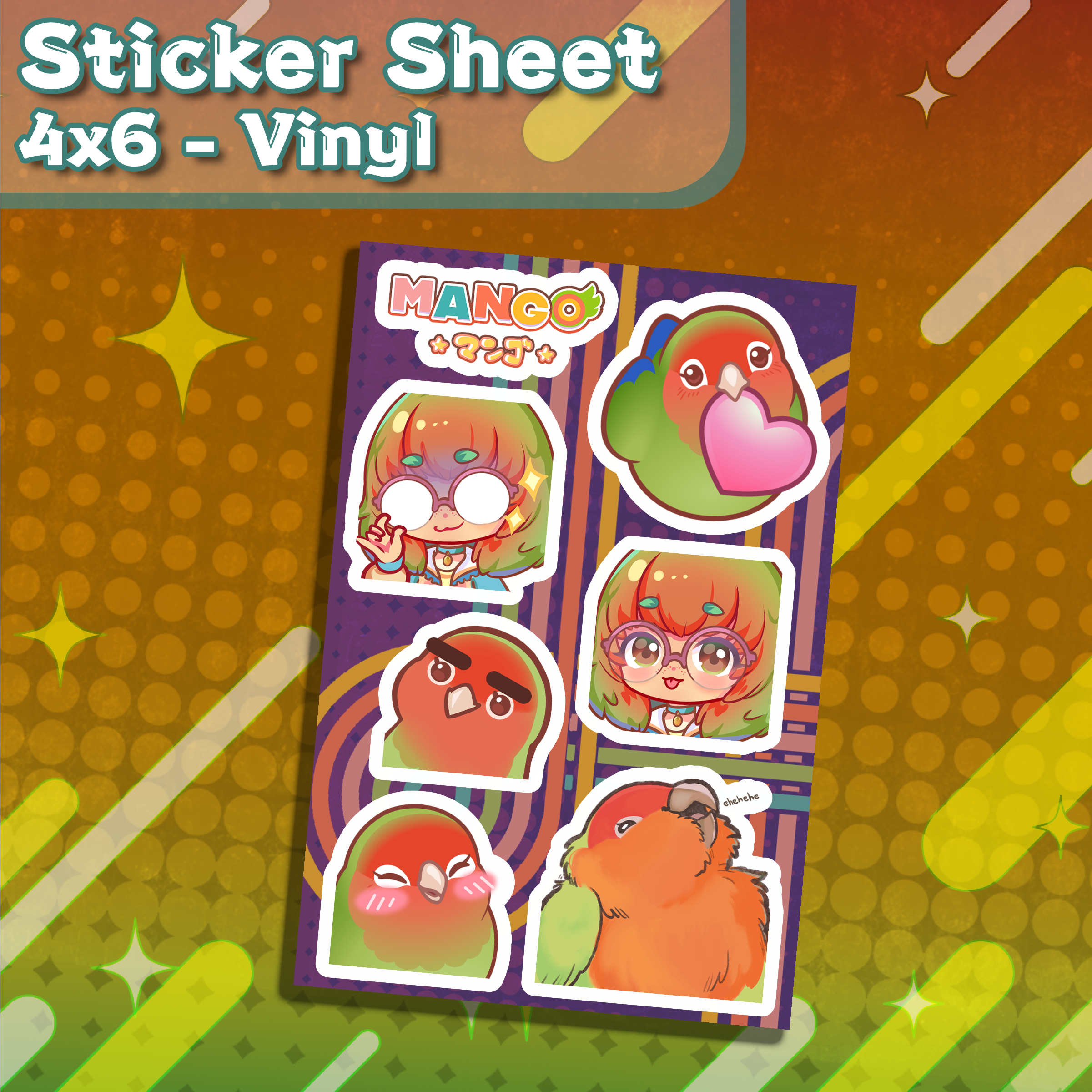 Mango : Sticker Sheet – Kawa Entertainment