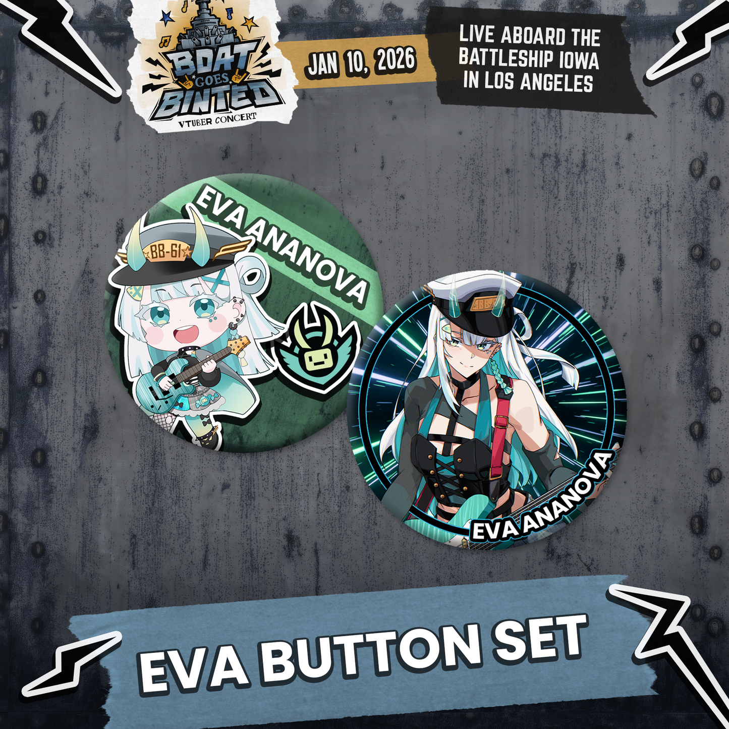 Boat Goes Binted : Button Sets