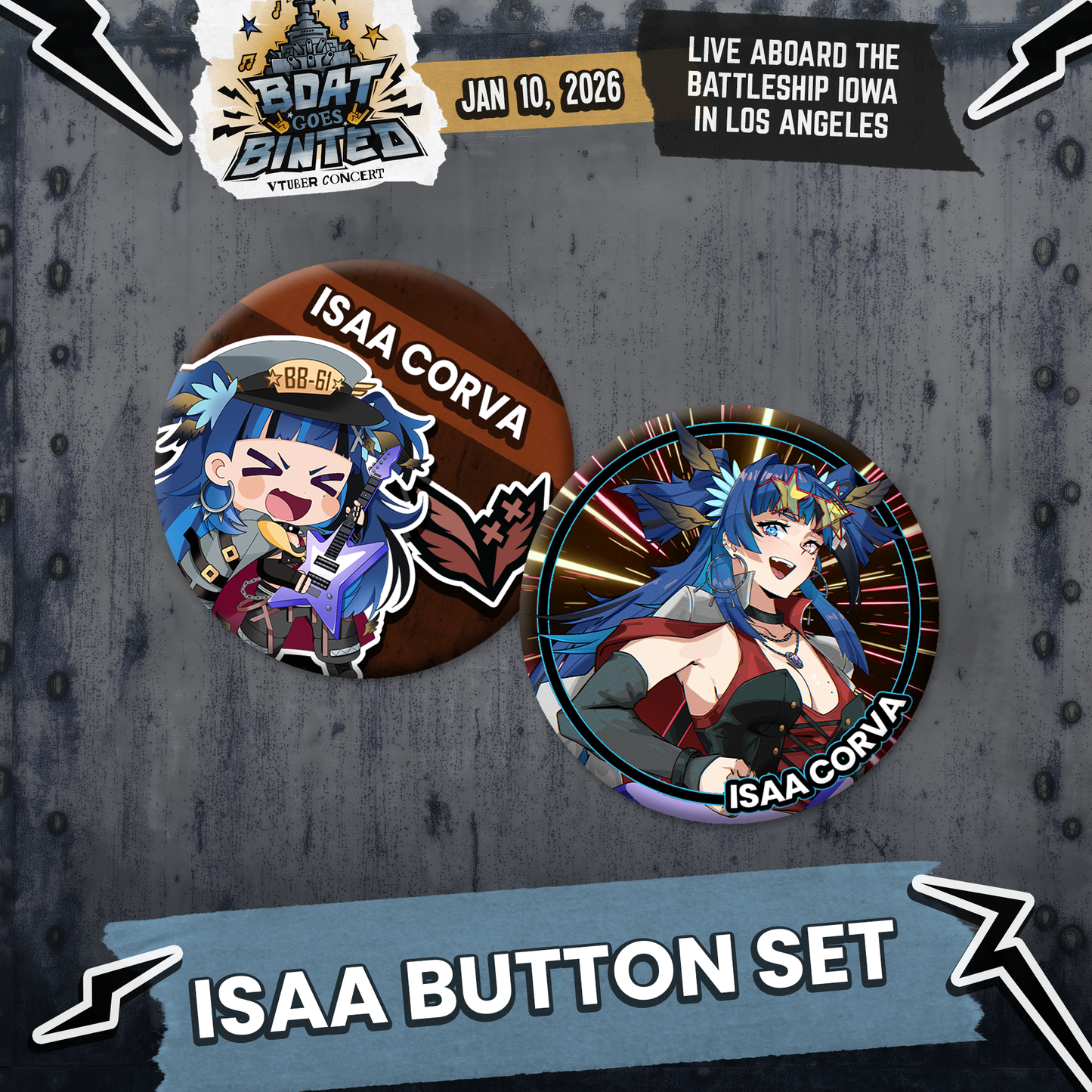 Boat Goes Binted : Button Sets