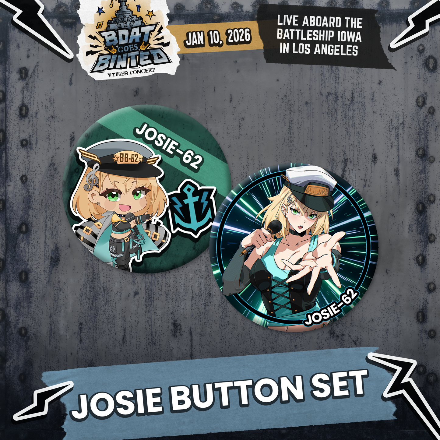 Boat Goes Binted : Button Sets