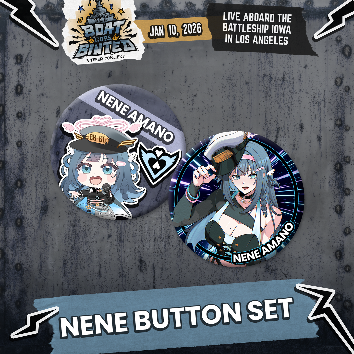 Boat Goes Binted : Button Sets
