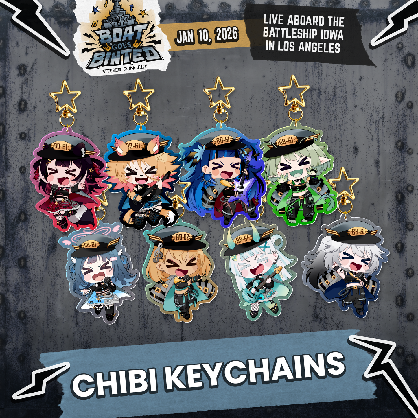 Boat Goes Binted : Chibi Keychains