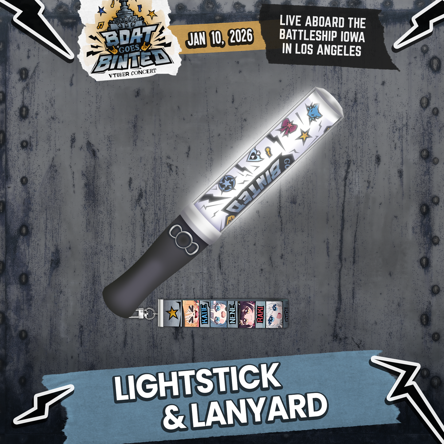 Boat Goes Binted : Lightstick & Lanyard