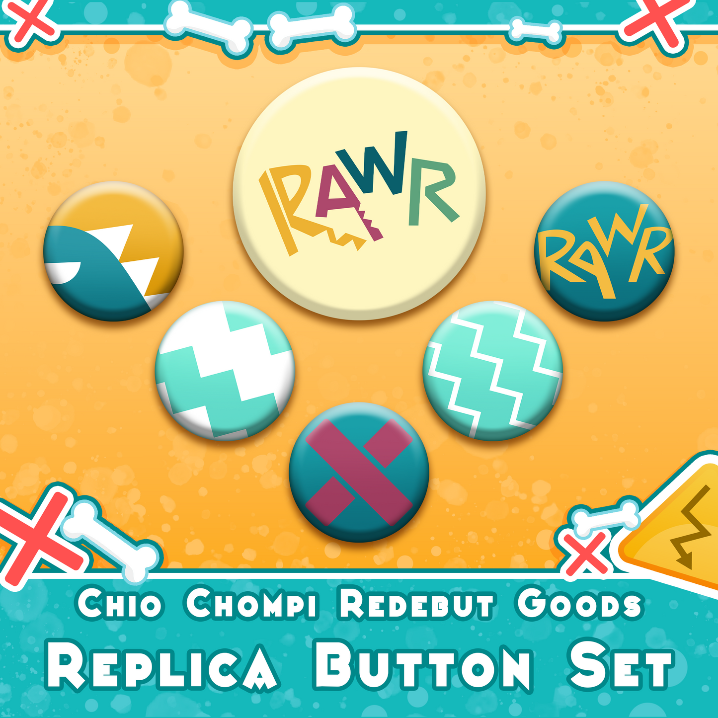 Chio Chompi: Replica Button Set