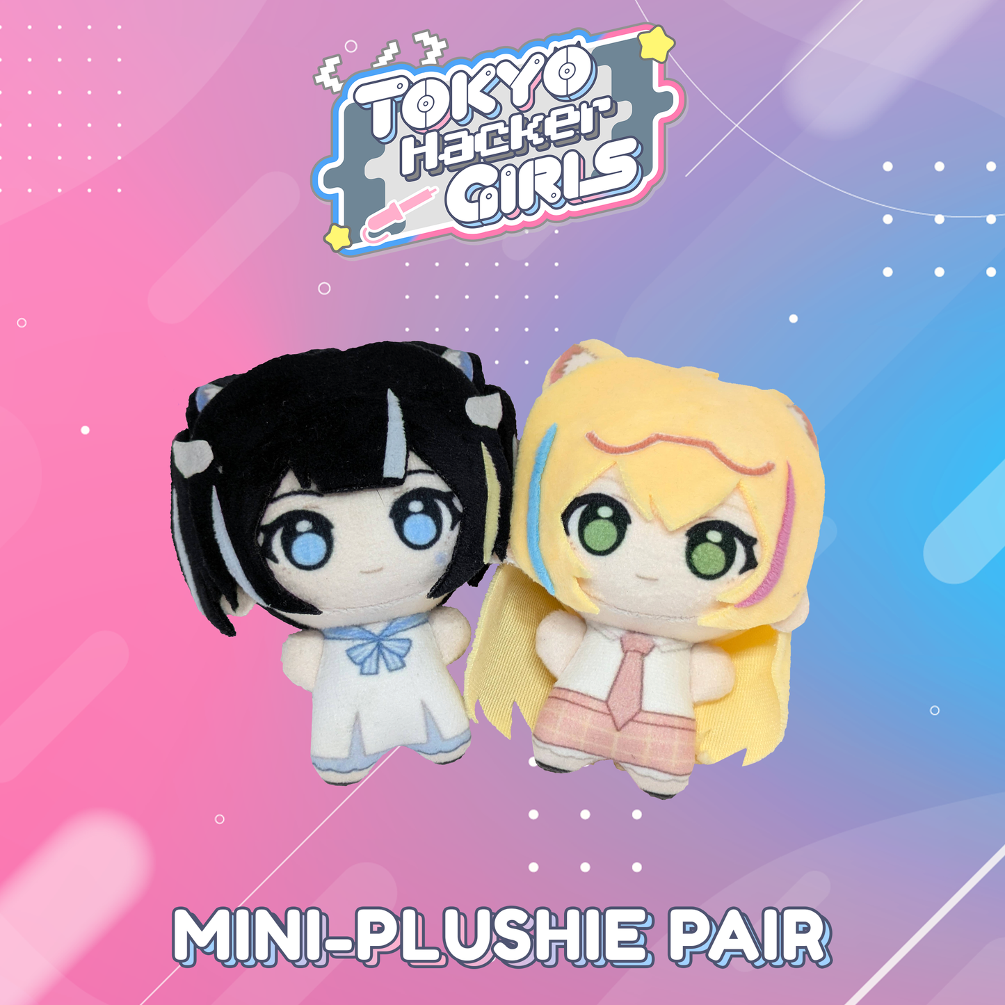 Tokyo Hacker Girls : LIMITED Mini-Plushie Pair