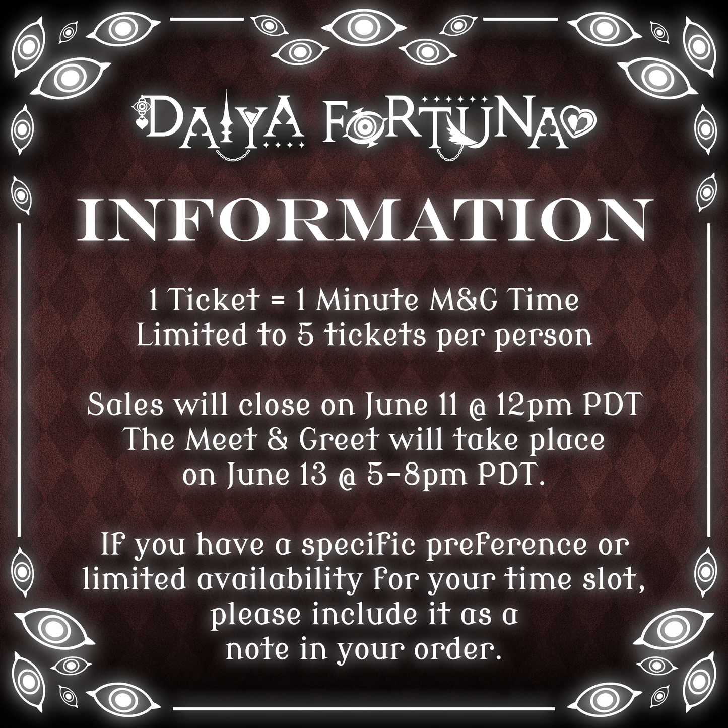 Daiya Fortuna : Meet & Greet Ticket (June 2026)