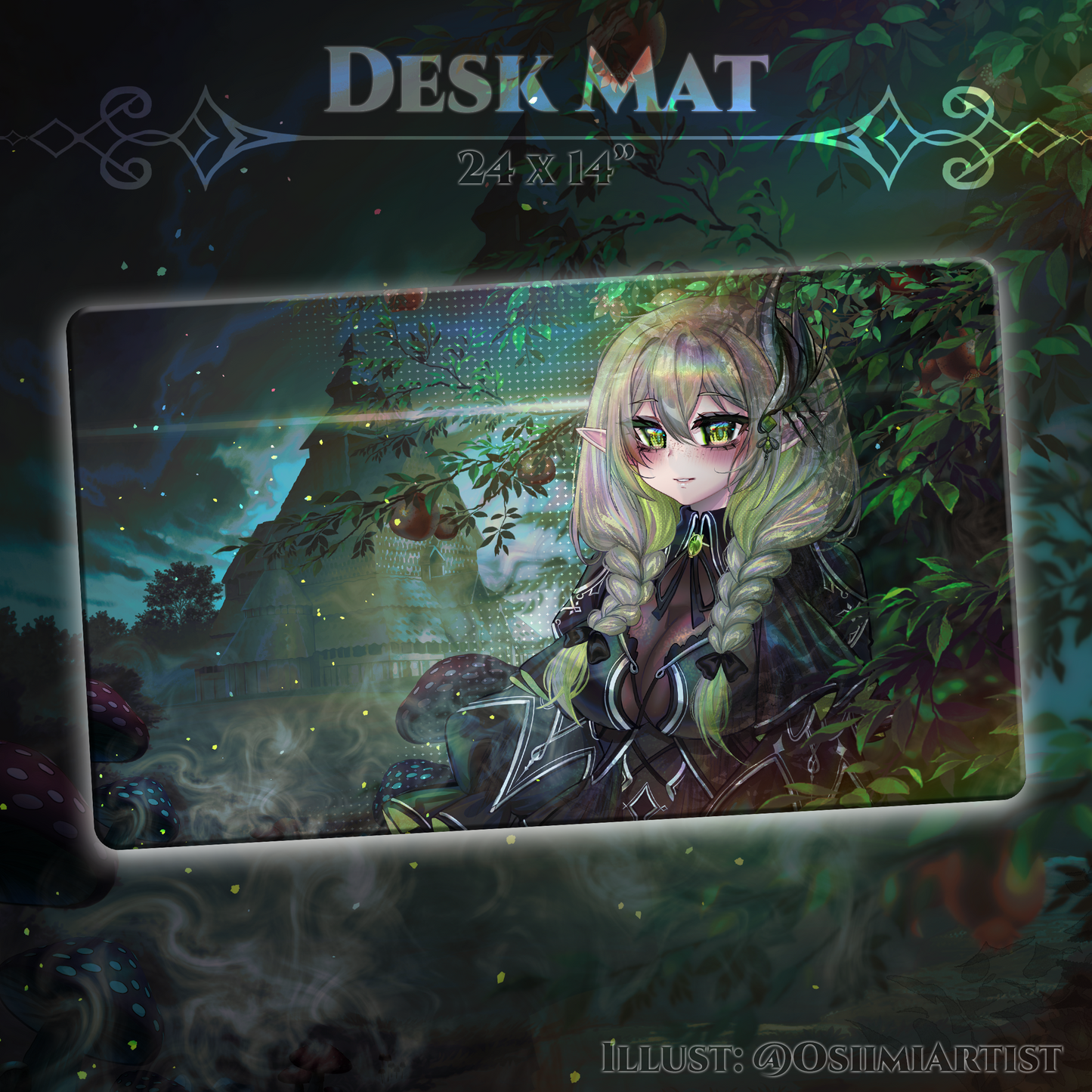 Alfhilde : Dark Valkyrie Desk Mat
