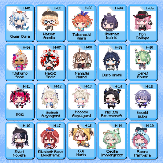 Hololive : Little Pixel Keychains