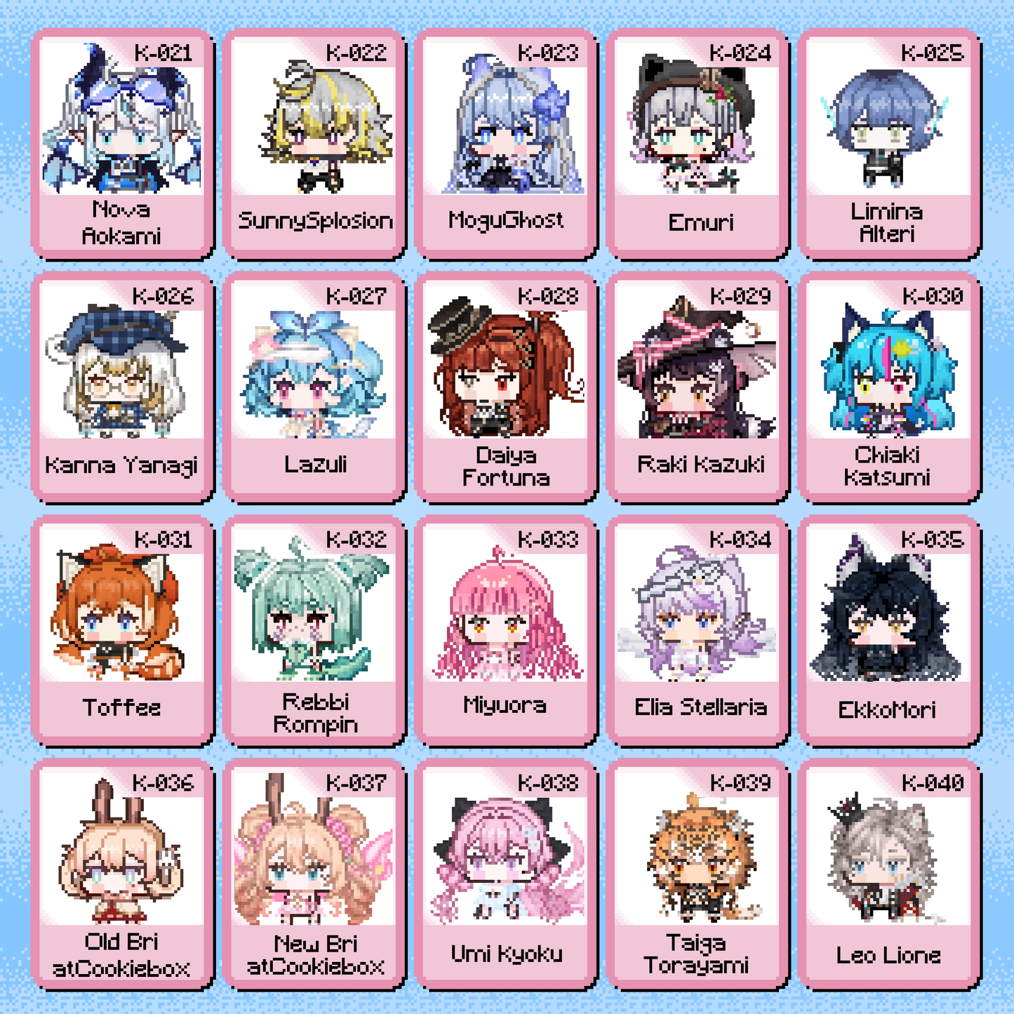 Indies : Little Pixel Keychains Set 2