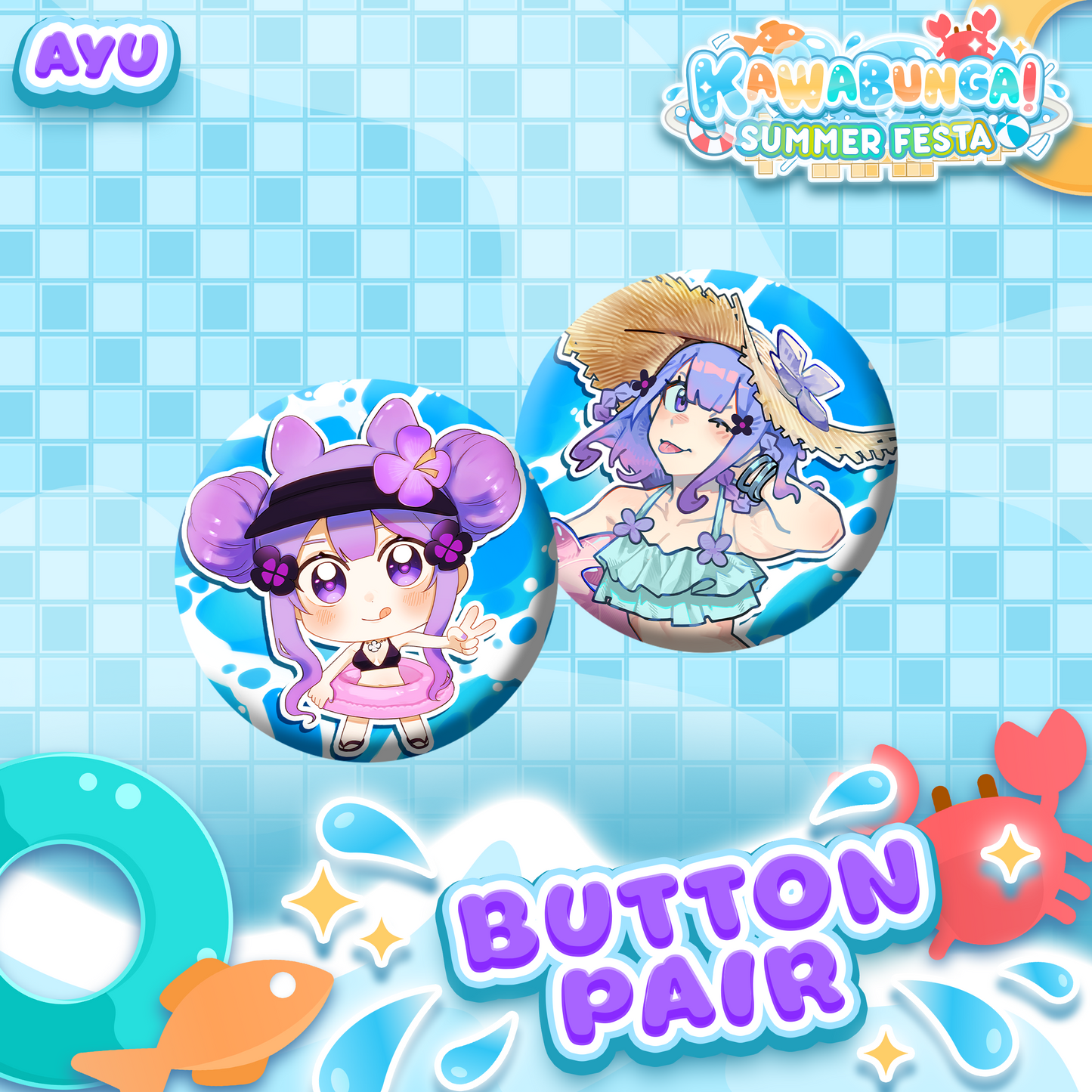 Ayu : Button Pair