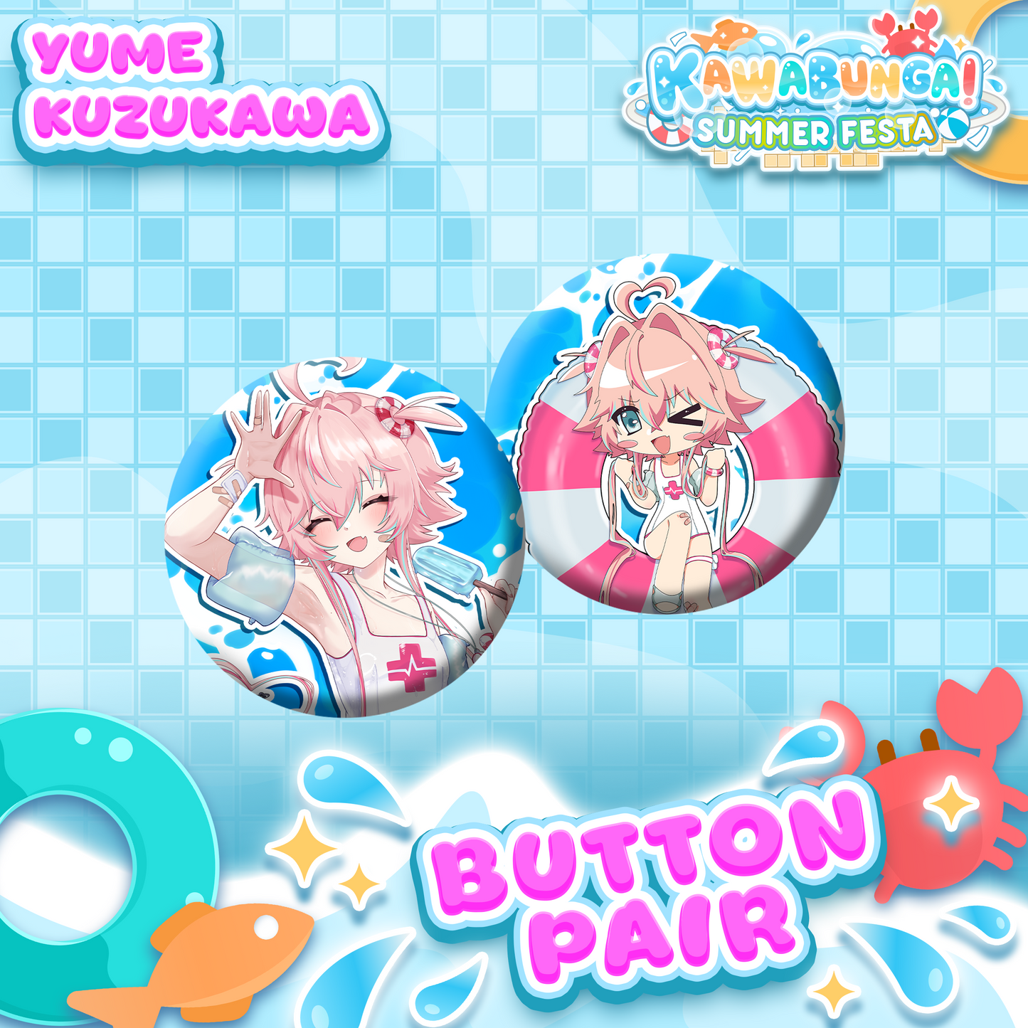 Yume Kuzukawa : Button Pair