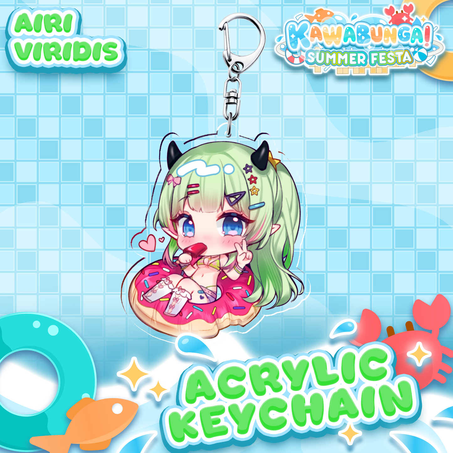 Airi Viridis : Kawabunga Keychain