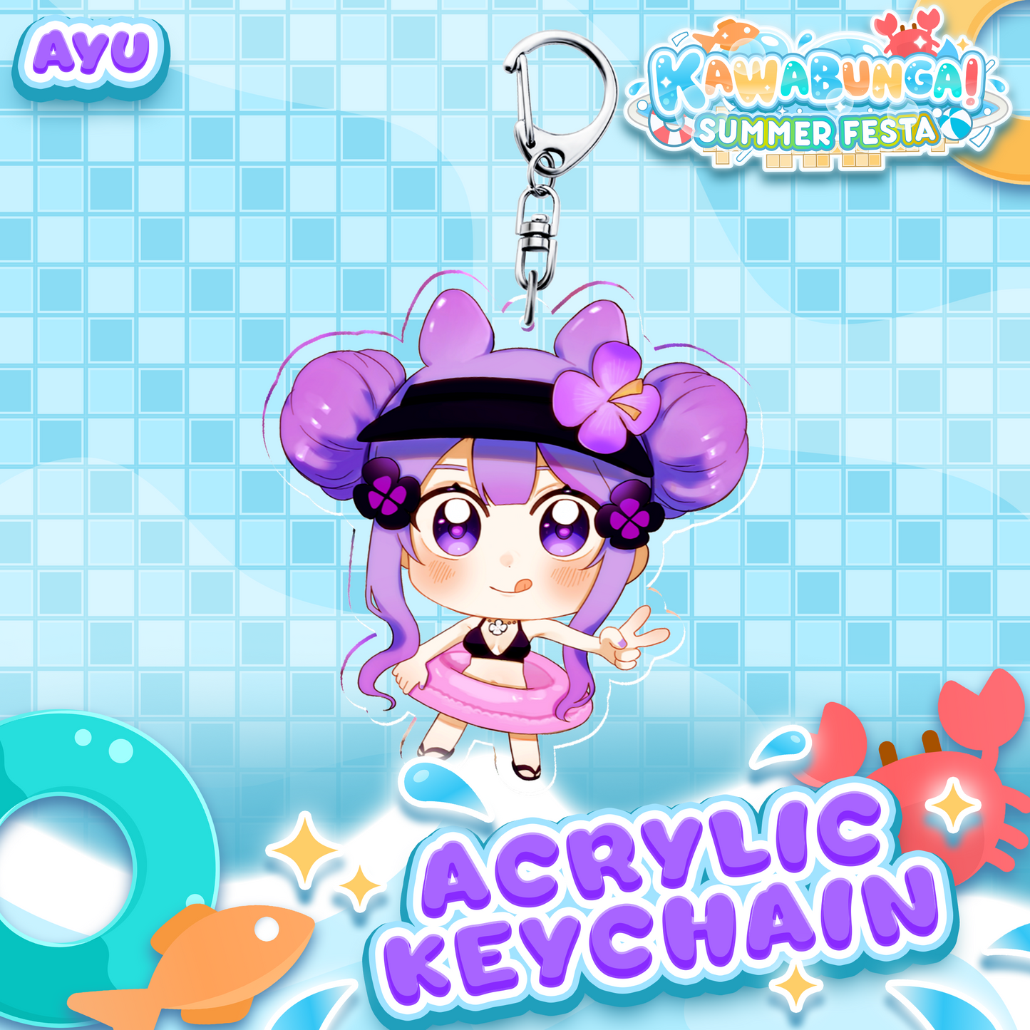 Ayu : Kawabunga Keychain