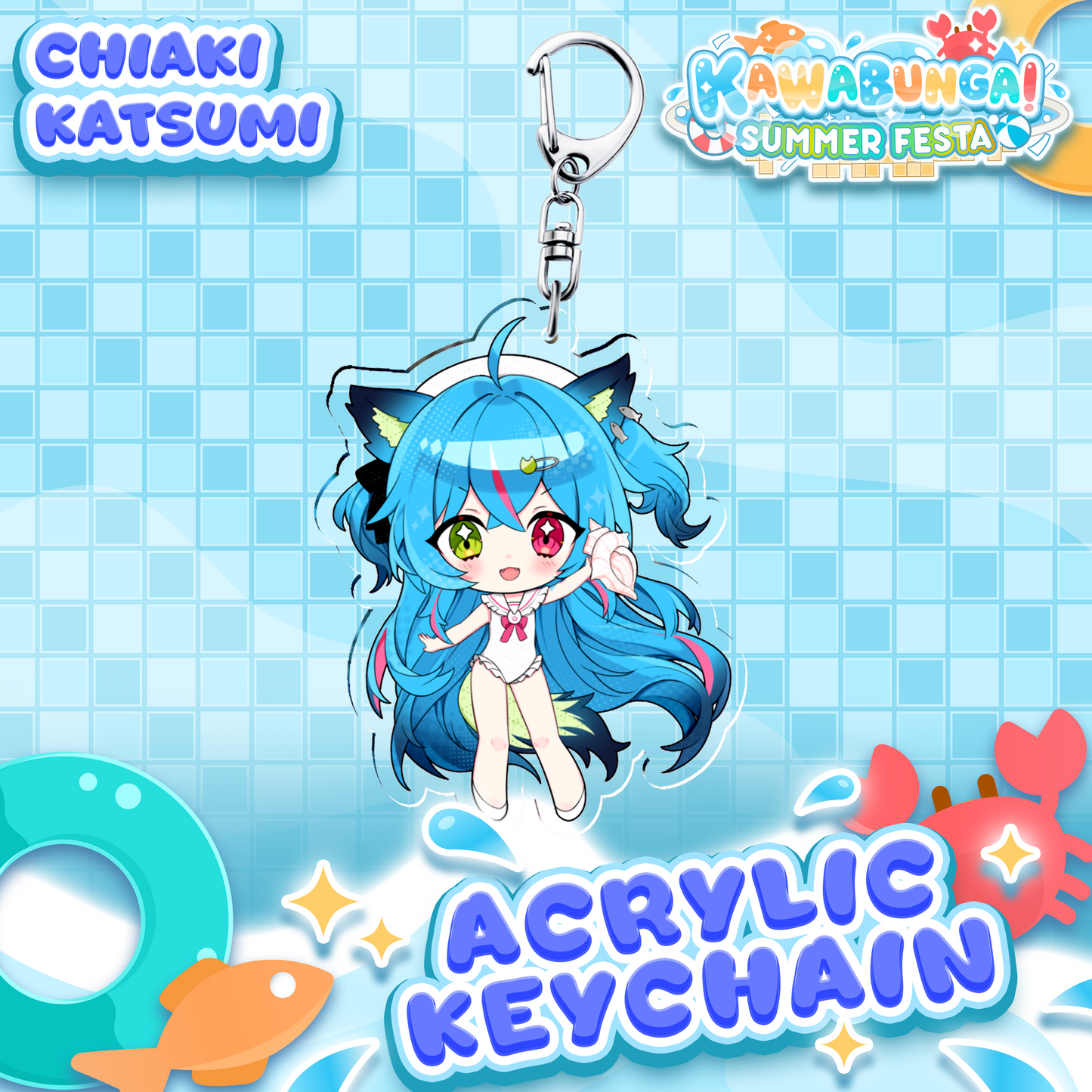 Chiaki Katsumi : Kawabunga Keychain