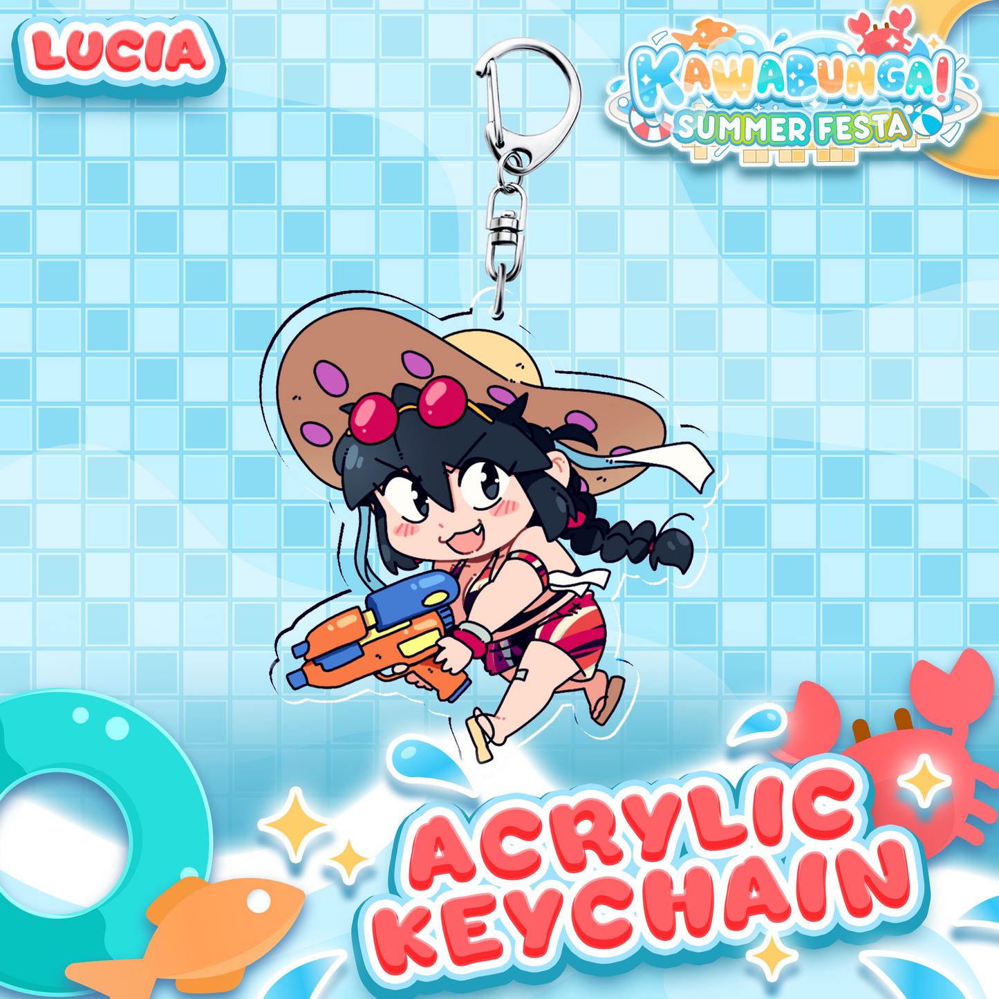 Lucia : Kawabunga Keychain
