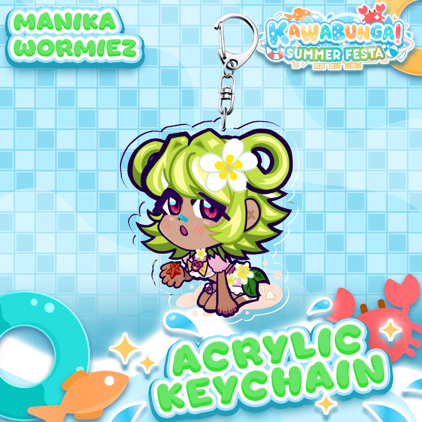 Manika Wormiez : Kawabunga Keychain