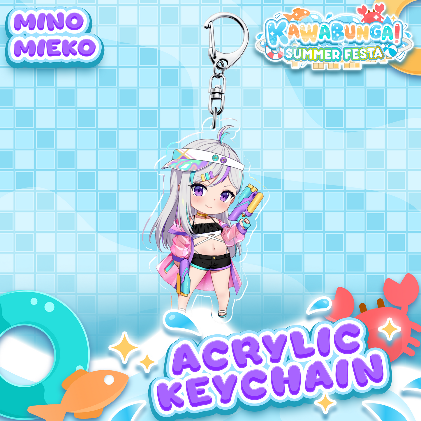 Mino Mieko : Kawabunga Keychain