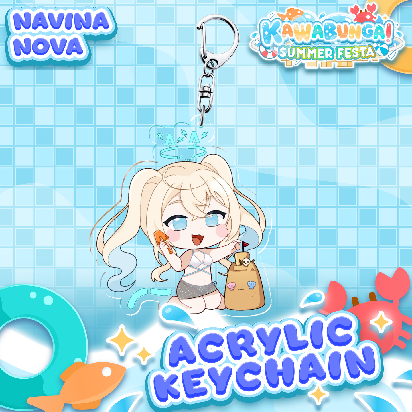 Navina Nova : Kawabunga Keychain