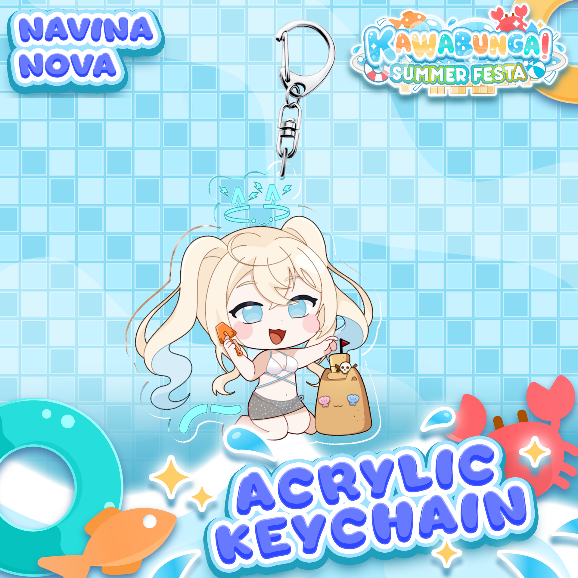 tanto cuore card sleeves Navina Nova : Kawabunga Keychain Ship to Me