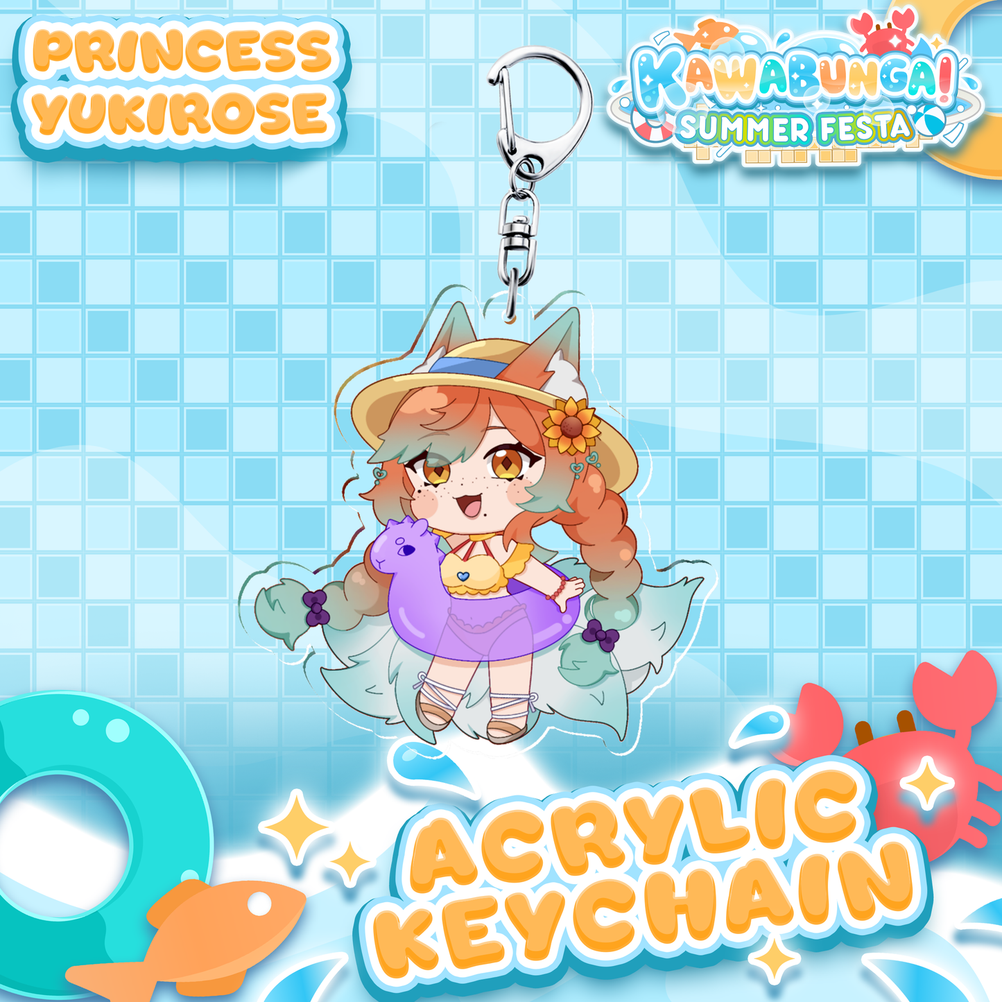 Princess Yukirose : Kawabunga Keychain