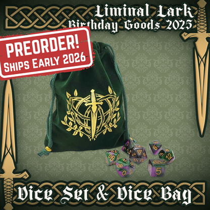 Liminal Lark : PRE-ORDER Dice Bag Set