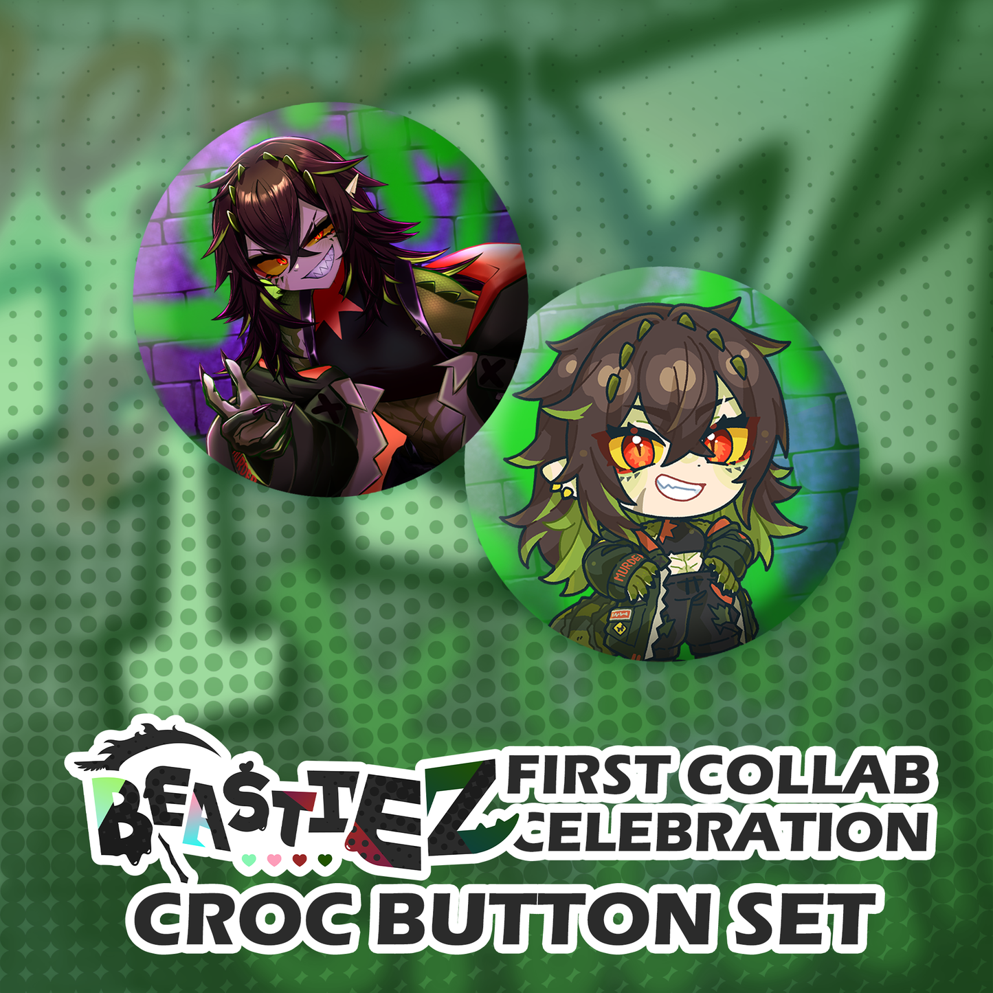 Kairyu Crocodile : Button Set