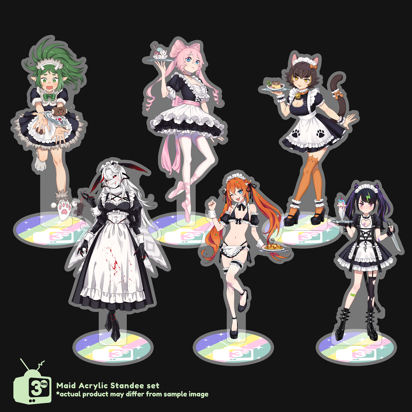 3AM : Maid Acrylic Standee Set