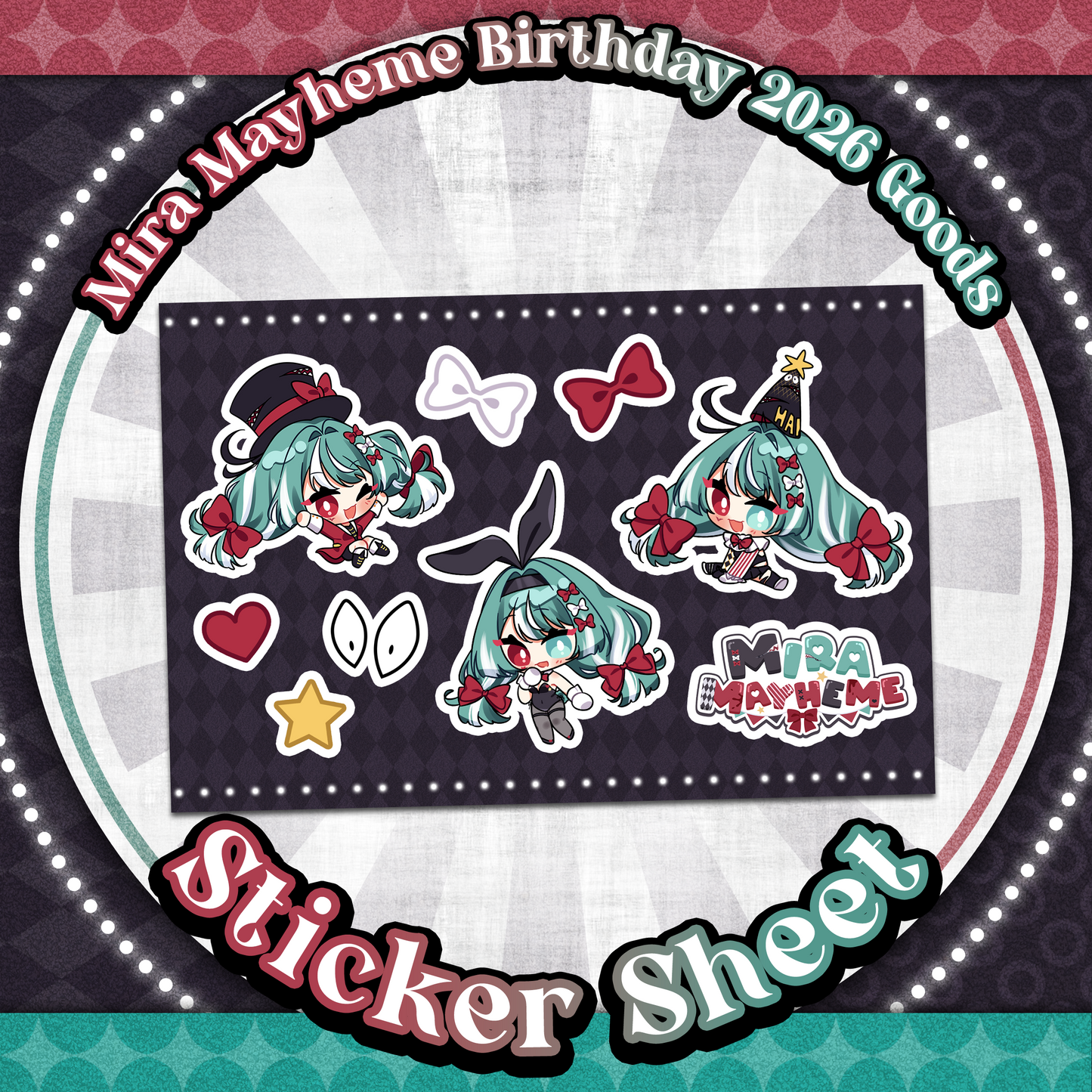 Mira Mayheme : Decal & Sticker Sheet Set