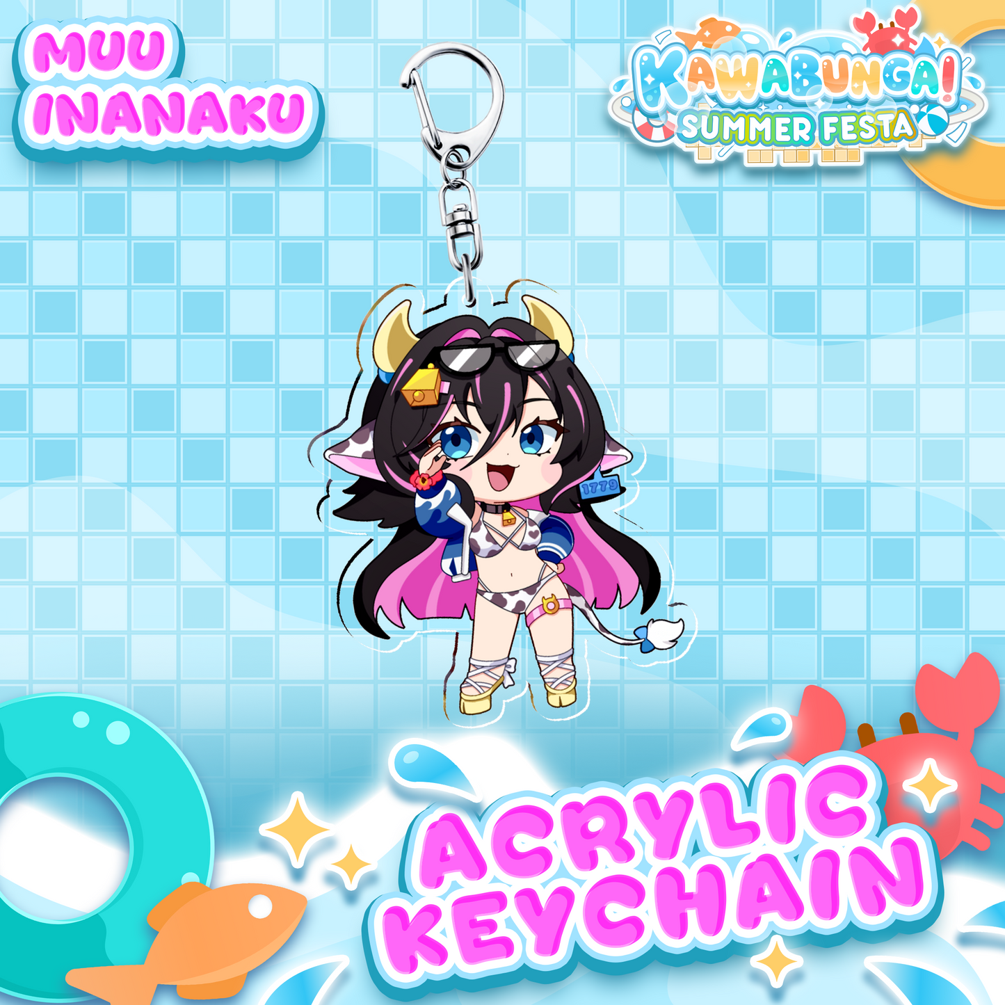Kawa Staff : Muu Kawabunga Keychain