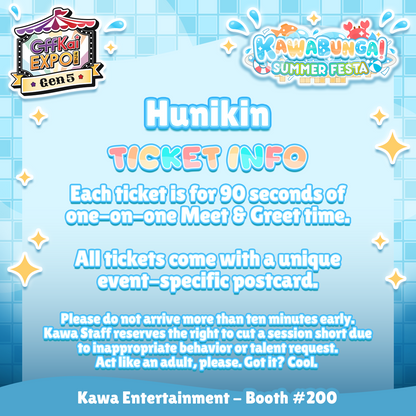 OffKai M&Gs : Hunikin Meet & Greet