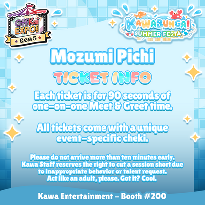 OffKai M&Gs : Mozumi Pichi Meet & Greet