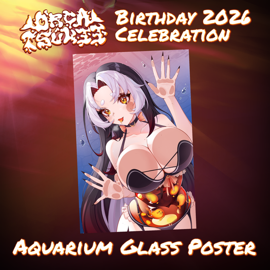OrcaTsukii : Aquarium Glass 11x17" Poster