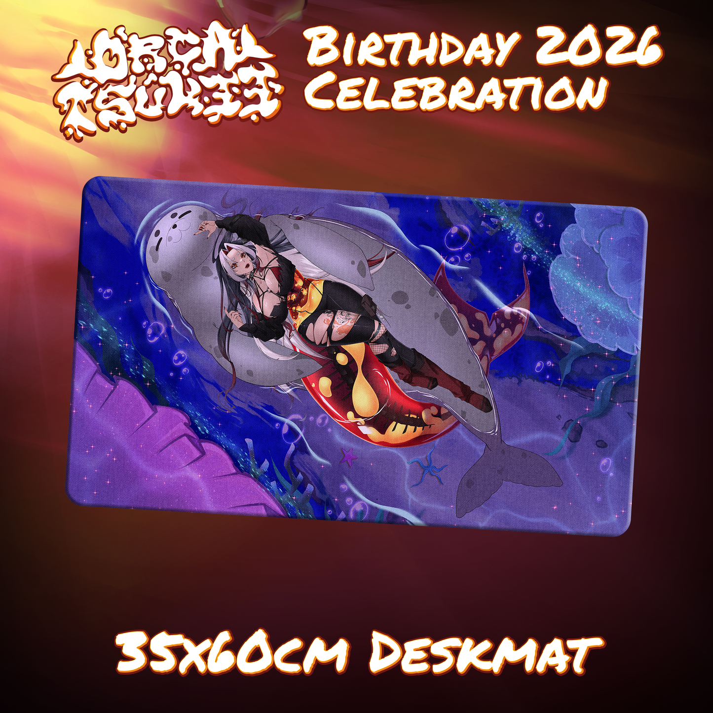 OrcaTsukii : 35x60cm Deskmat