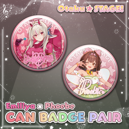 Otaku Stage : Emiliya & Phoebe Can Badge Set